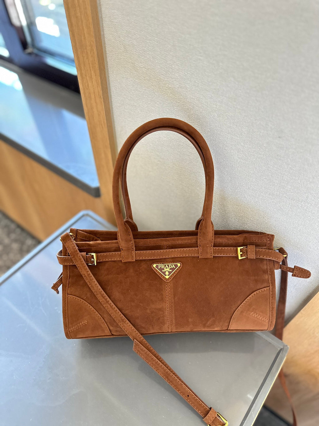 Prada Medium Suede Handbag