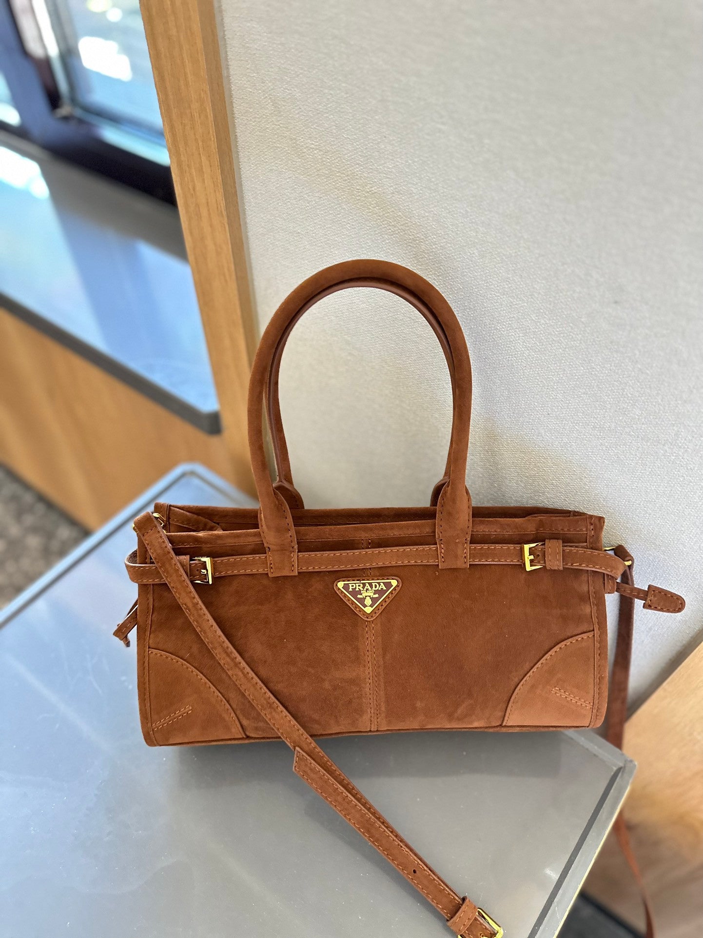 Prada Medium Suede Handbag