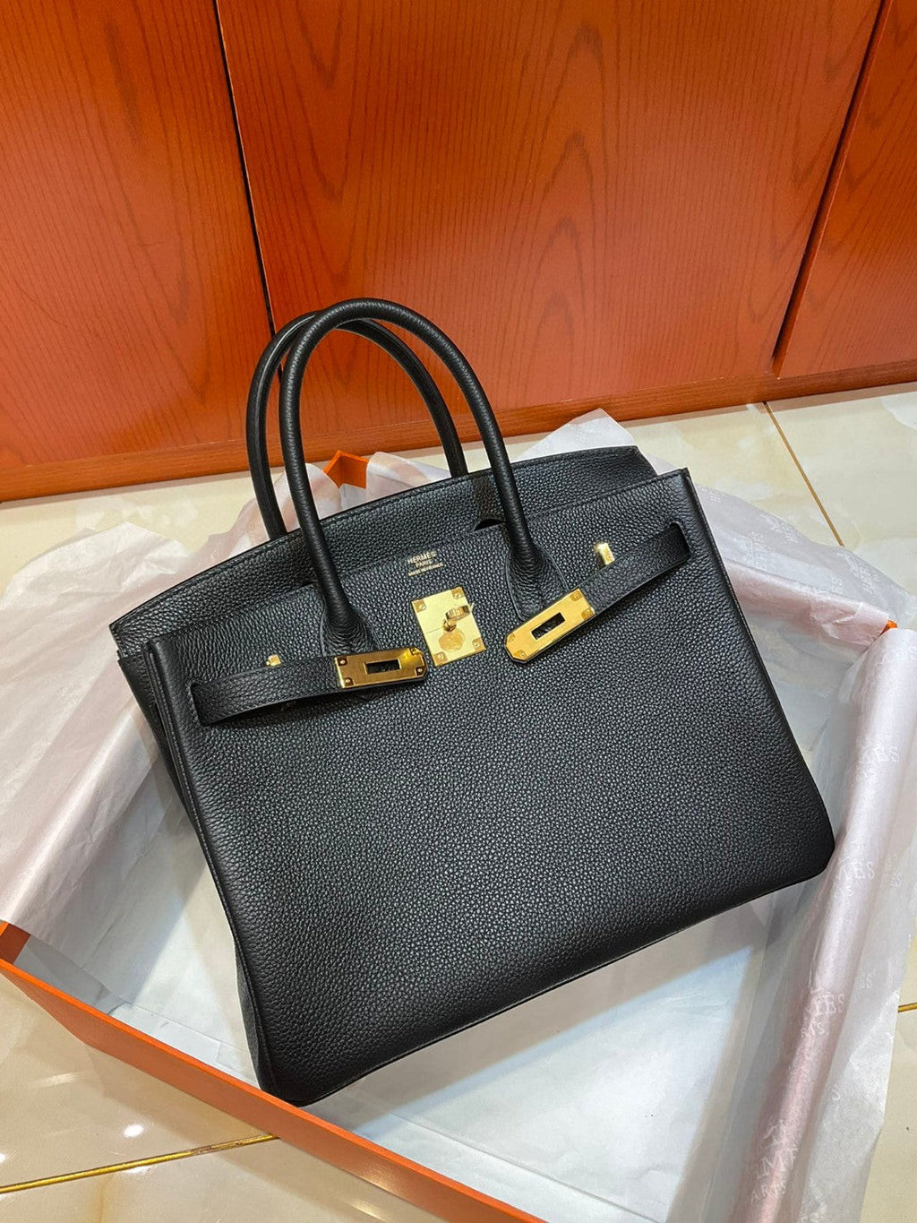 Hermes Togo Birkin Negru