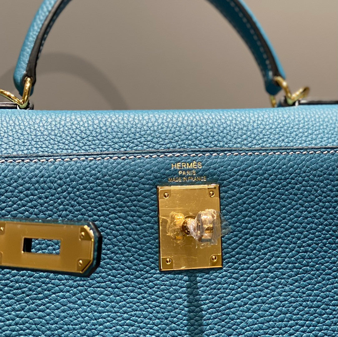 Hermes Kelly Denim Blue