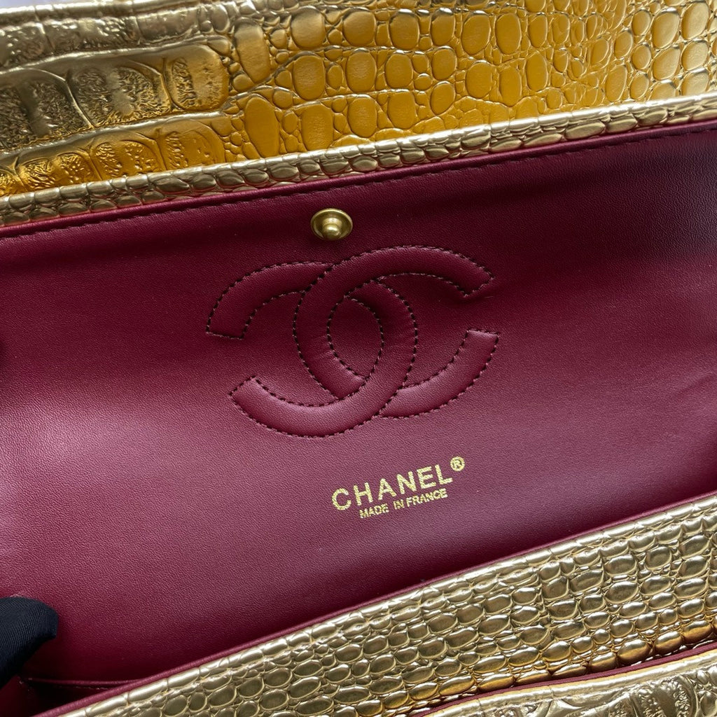 Chanel Croco Bag Gold