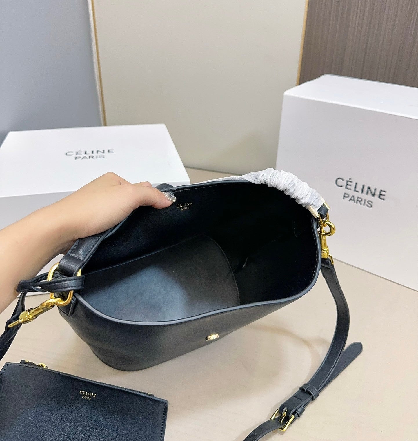 Celine Louise Bag in black