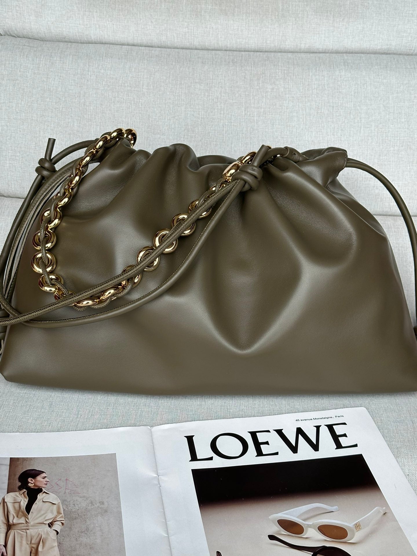 Loewe leather bag flamenco