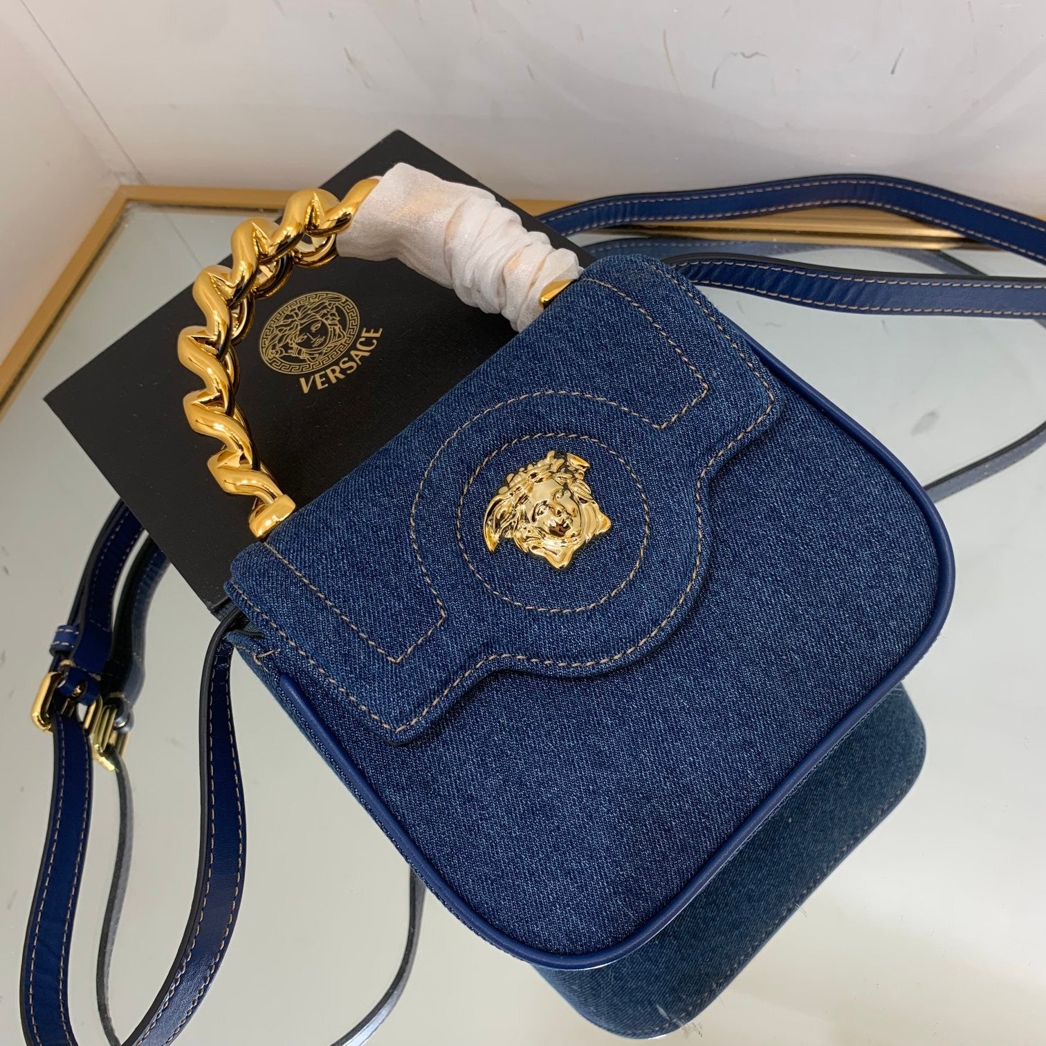 Versace denim bag
