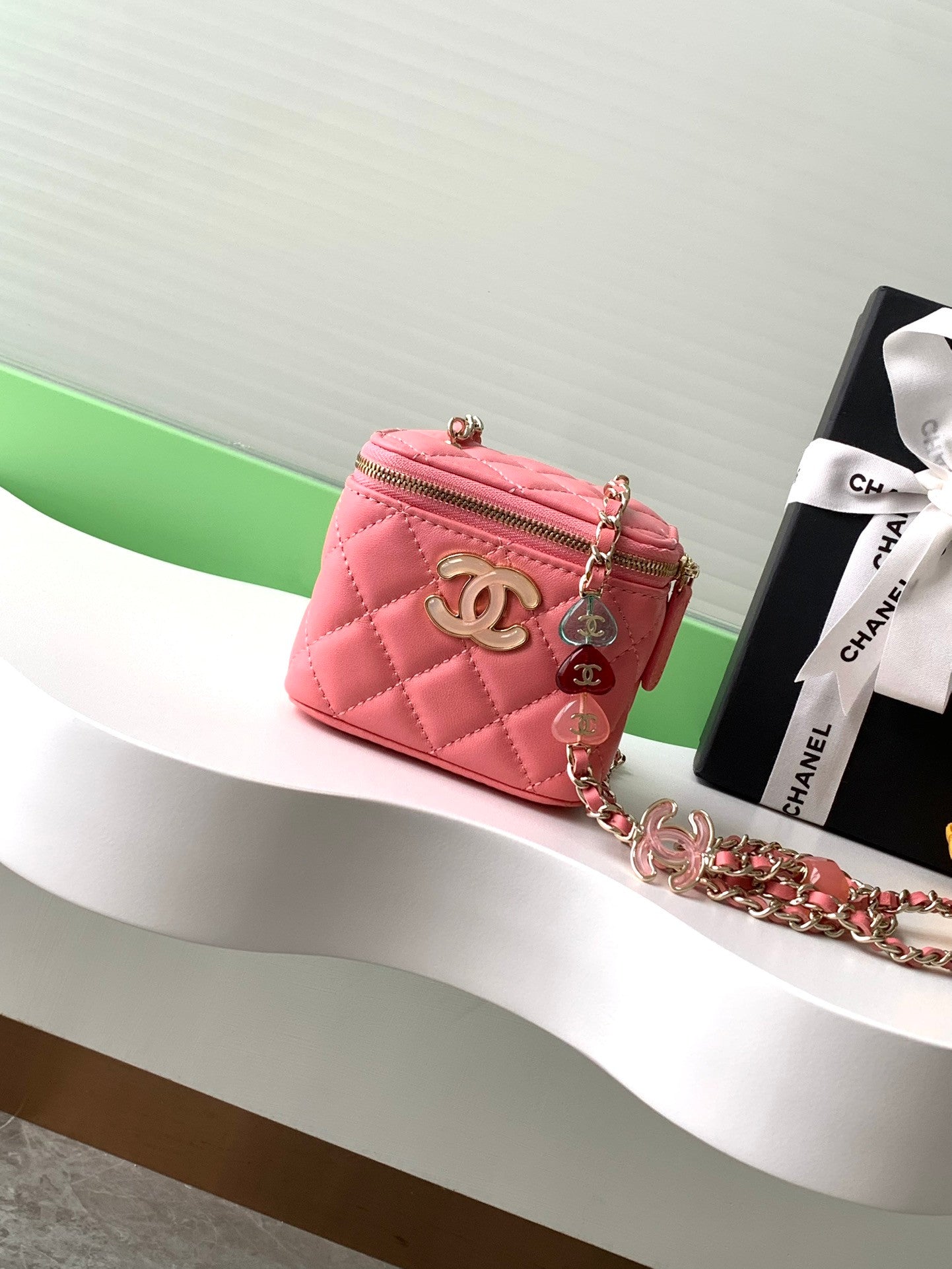 Chanel Mini Box Bag Coral Pink