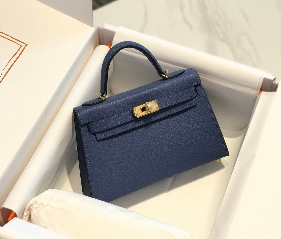 Hermes Kelly Mini In Blue