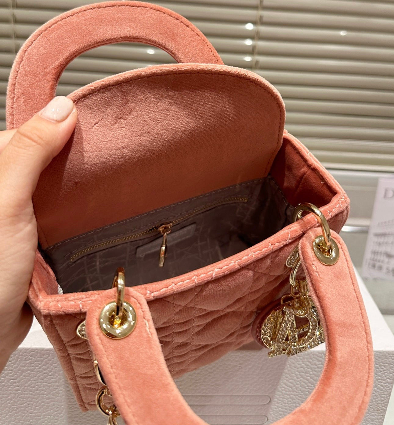 Lady Dior Velvet Plain