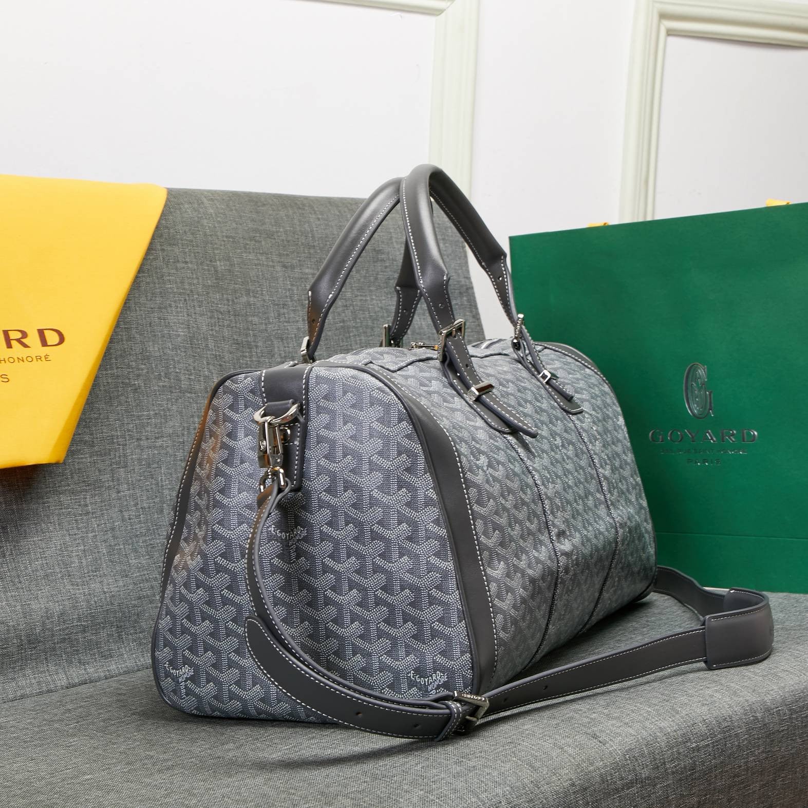 Goyard Leather Travel Bag