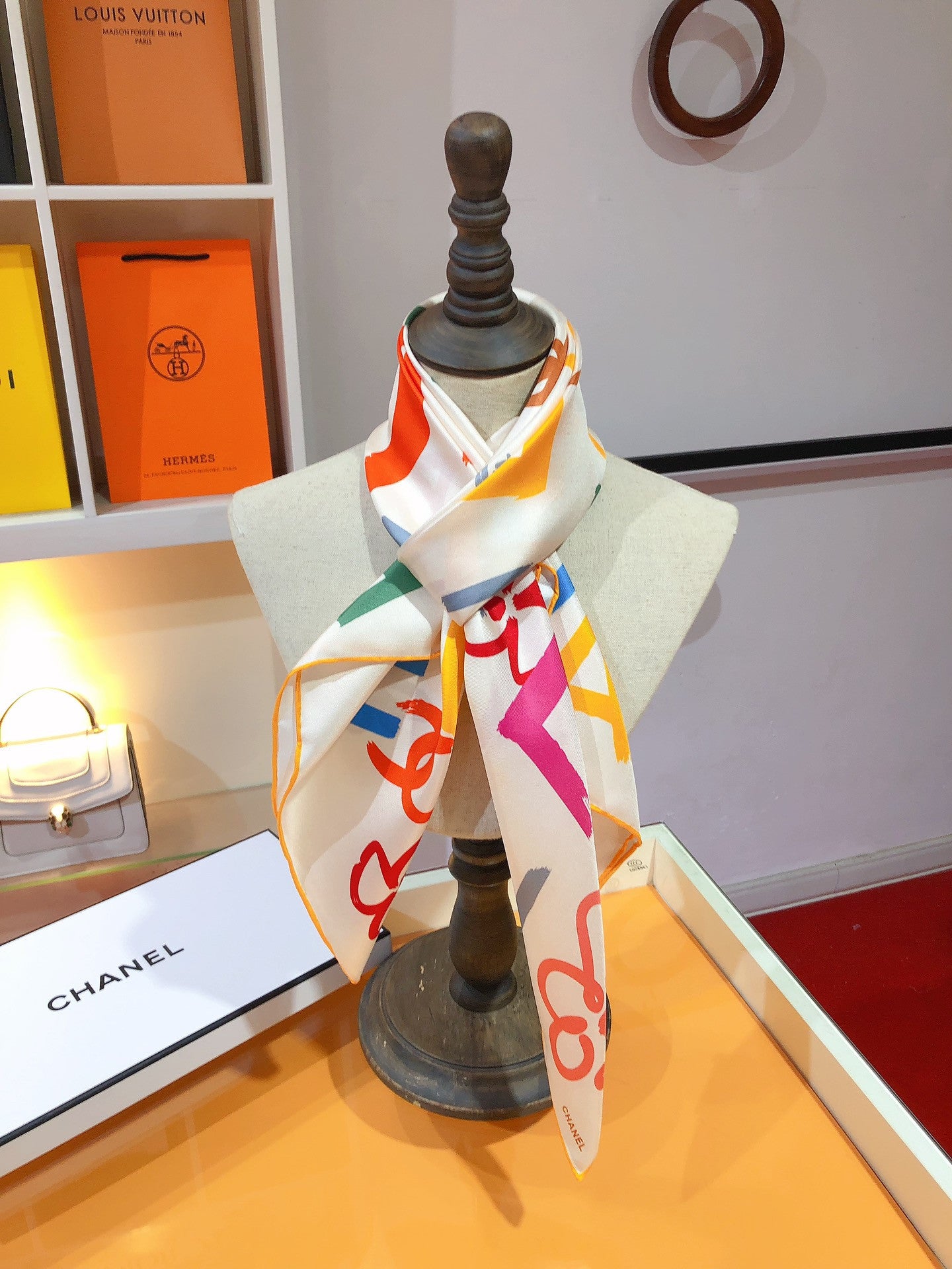Chanel scarf silk