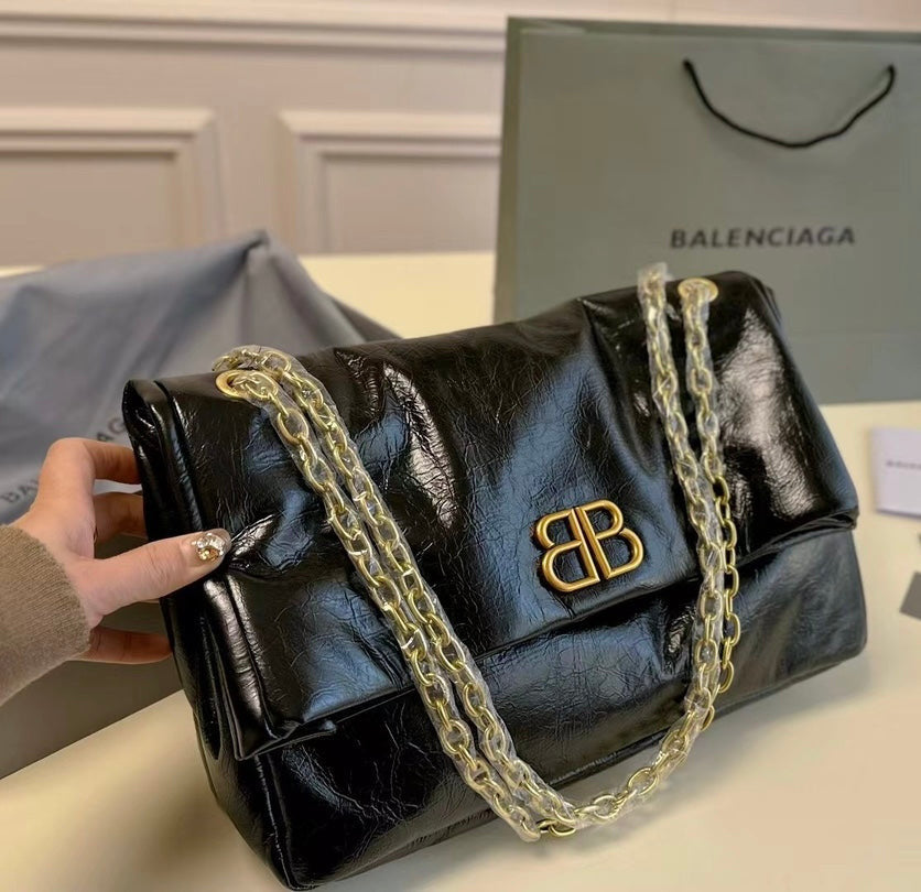Balenciaga Monaco Chain Bag in Black