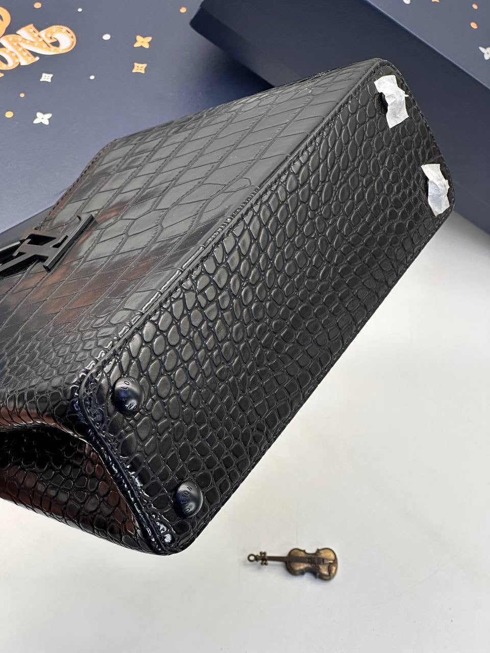 Louis Vuitton Capucines black leather crossbody bag