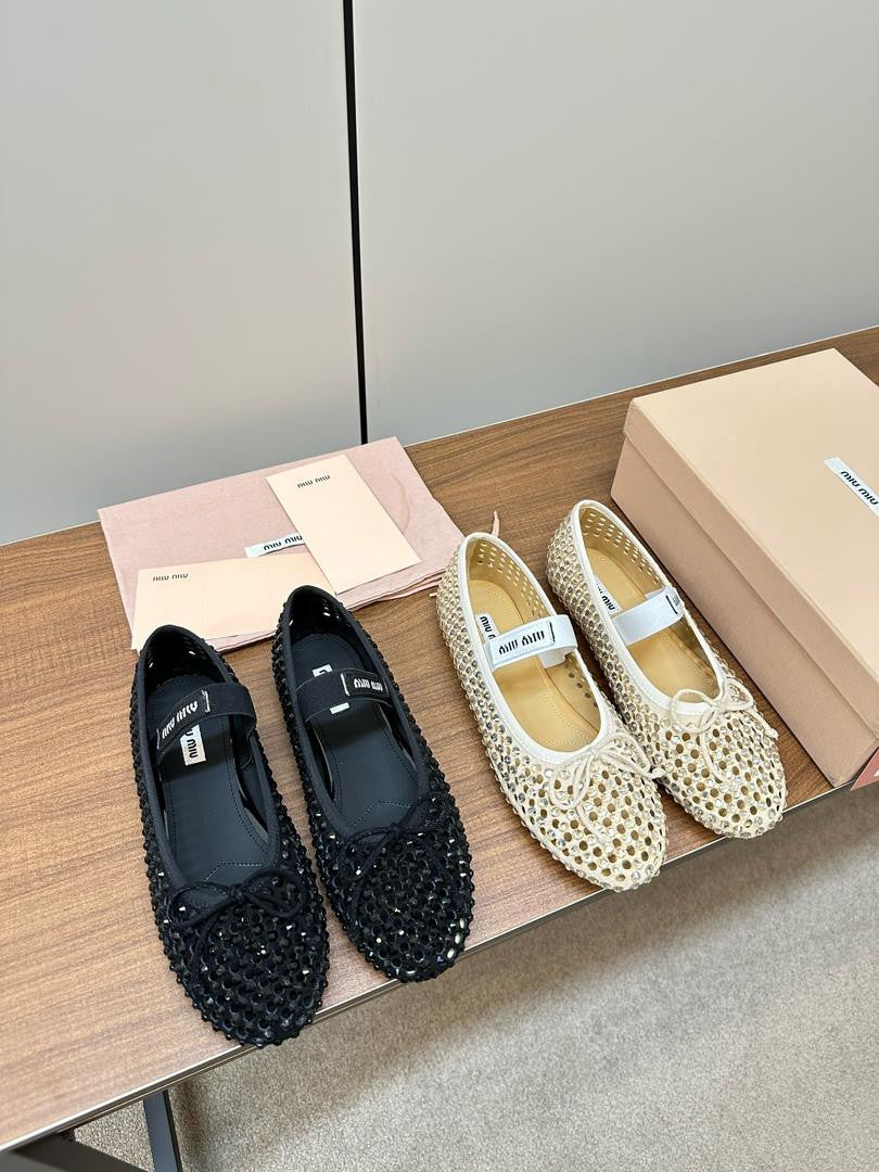 Balerini Miu Miu din cristal