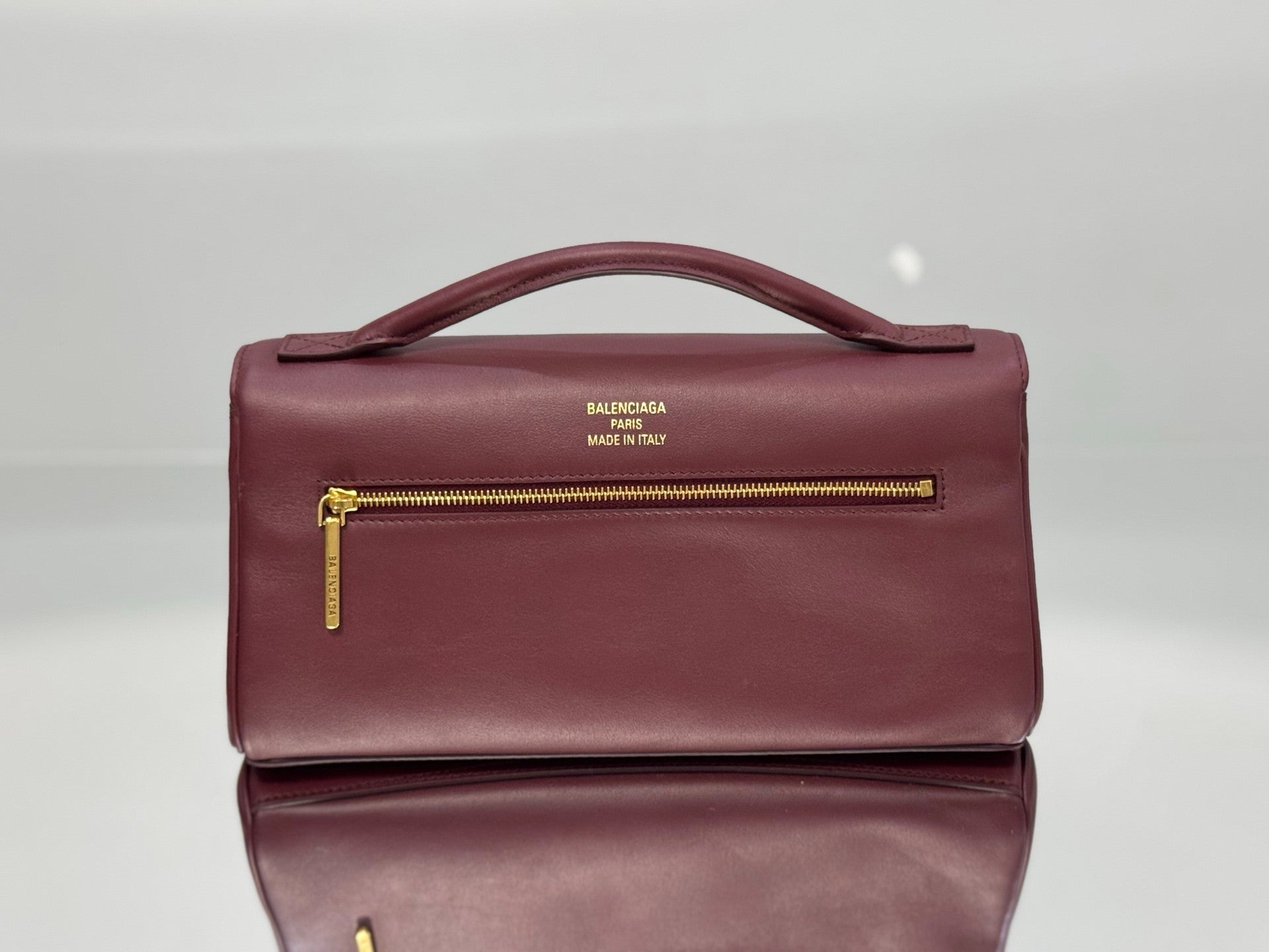 Balenciaga Belair clutch burgundy