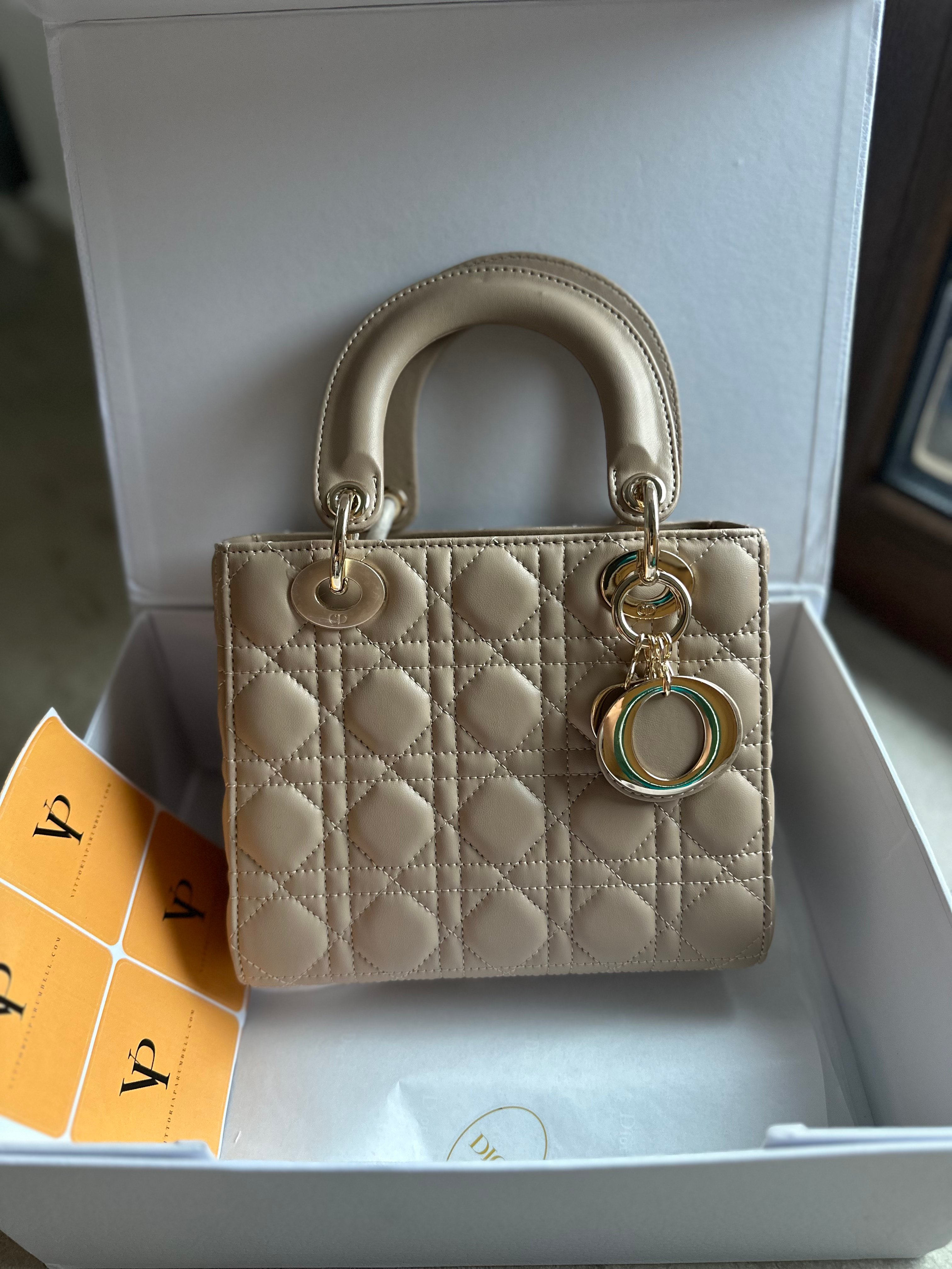 Lady Dior bag in nude