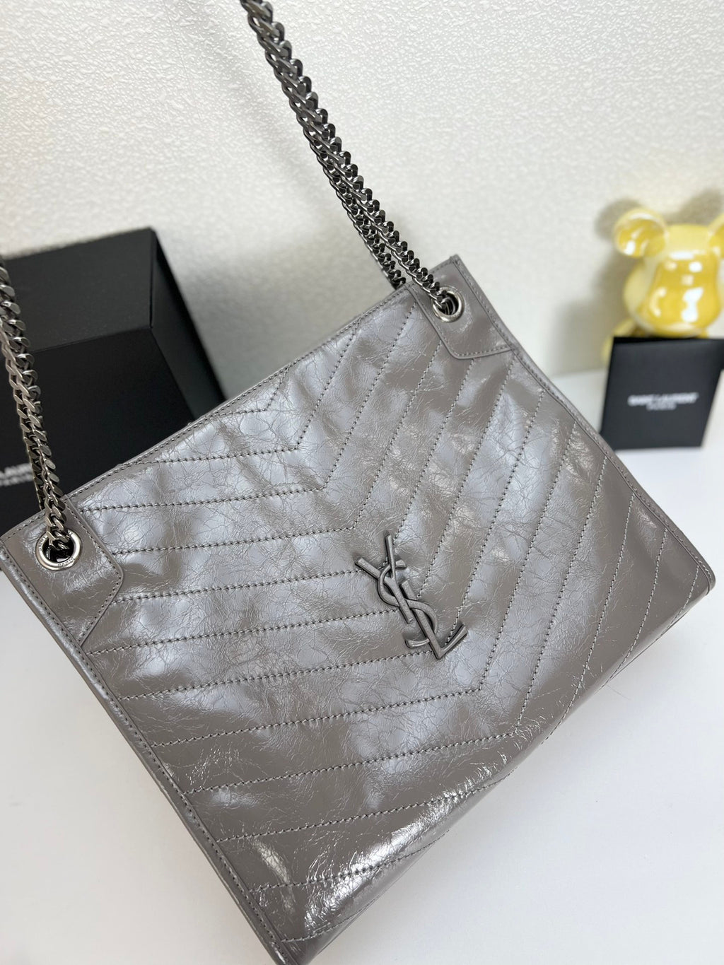 YSL Niki bag grey