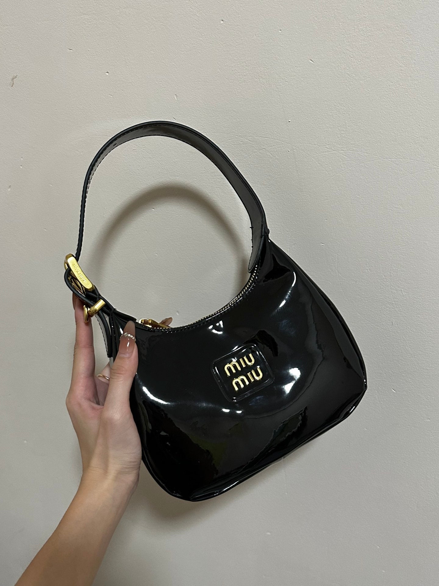 Miu Miu Leather Hobo Bag