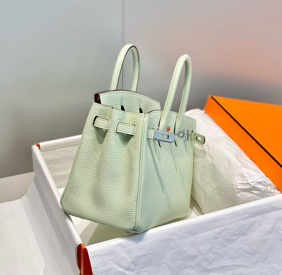 Hermes Birkin In Vert Fizz Clemence Leather PHW