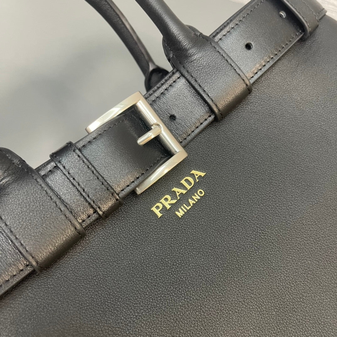 Prada IDouble Bag In Black Imitation Purses