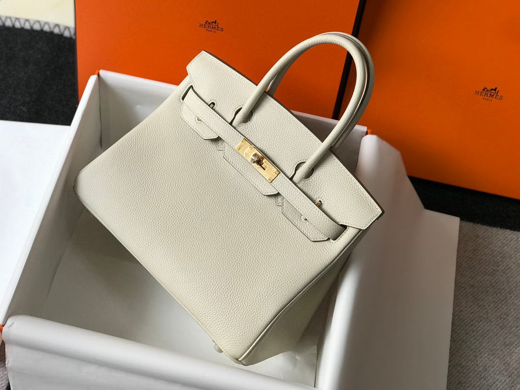 Geantă Hermes Birkin în alb