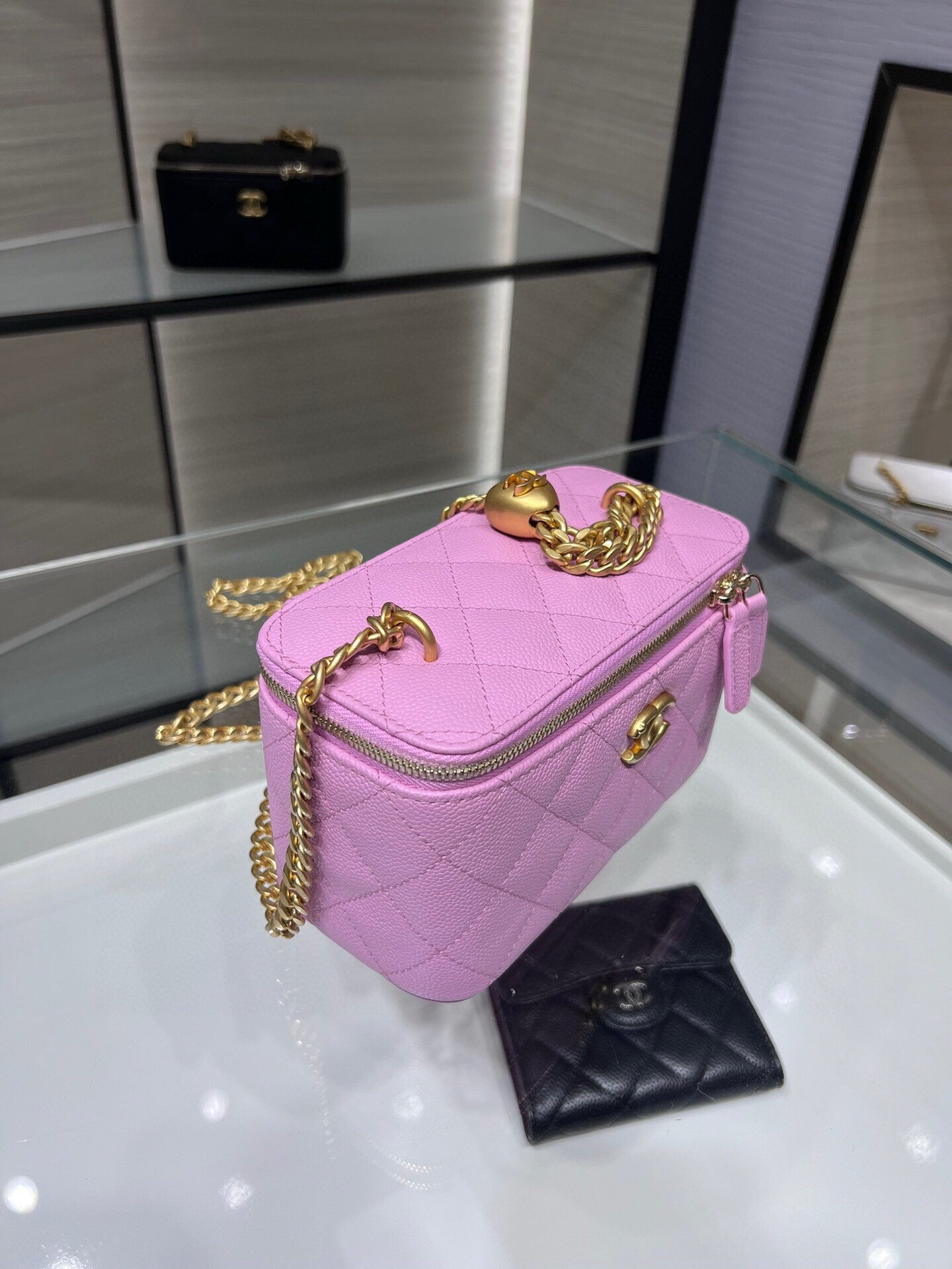 Chanel box bag pink