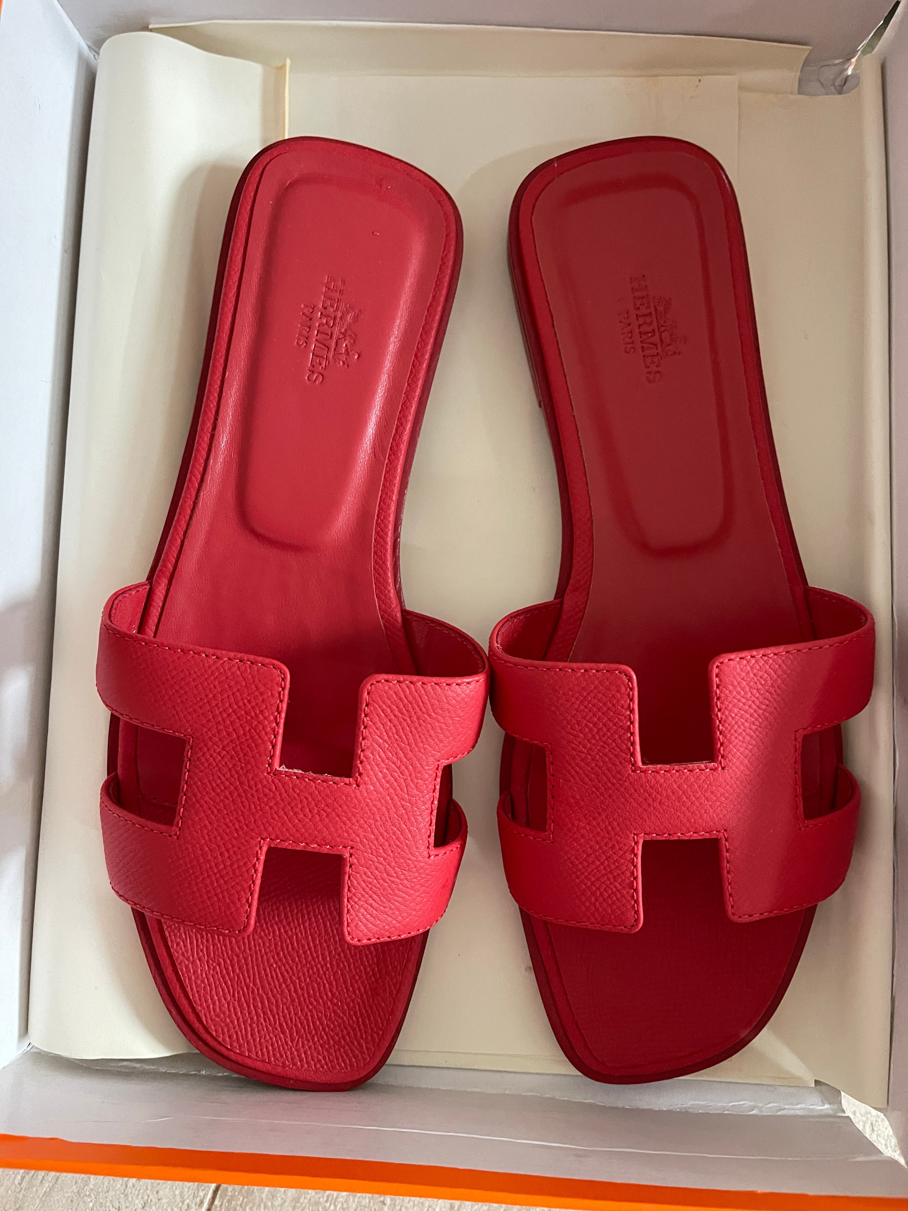 Oran sandals red