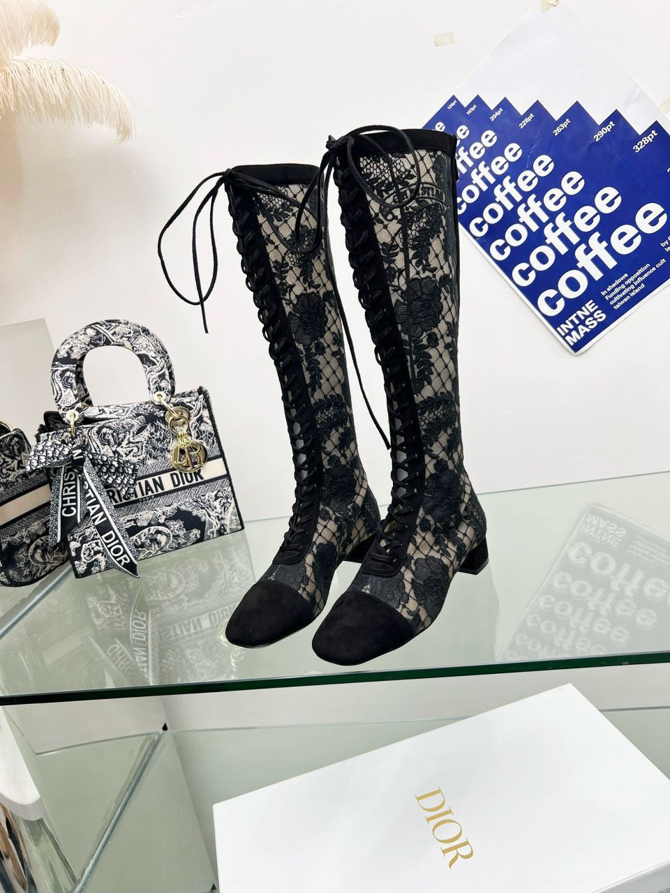 Cizme din dantelă Christian Dior