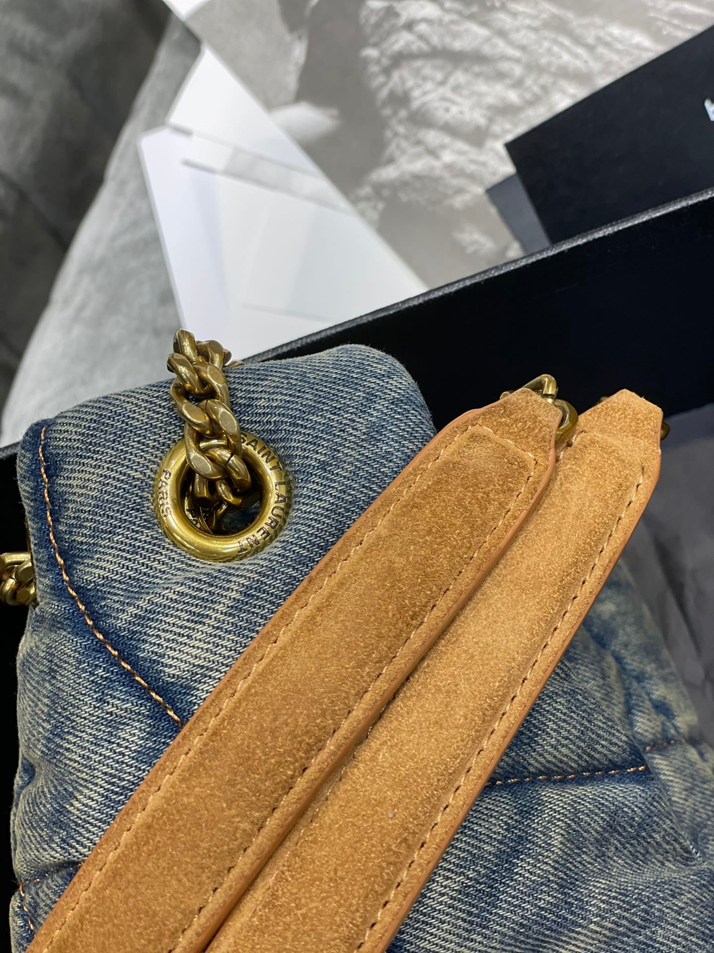 Saint Laurent Lou Lou Bag In Denim
