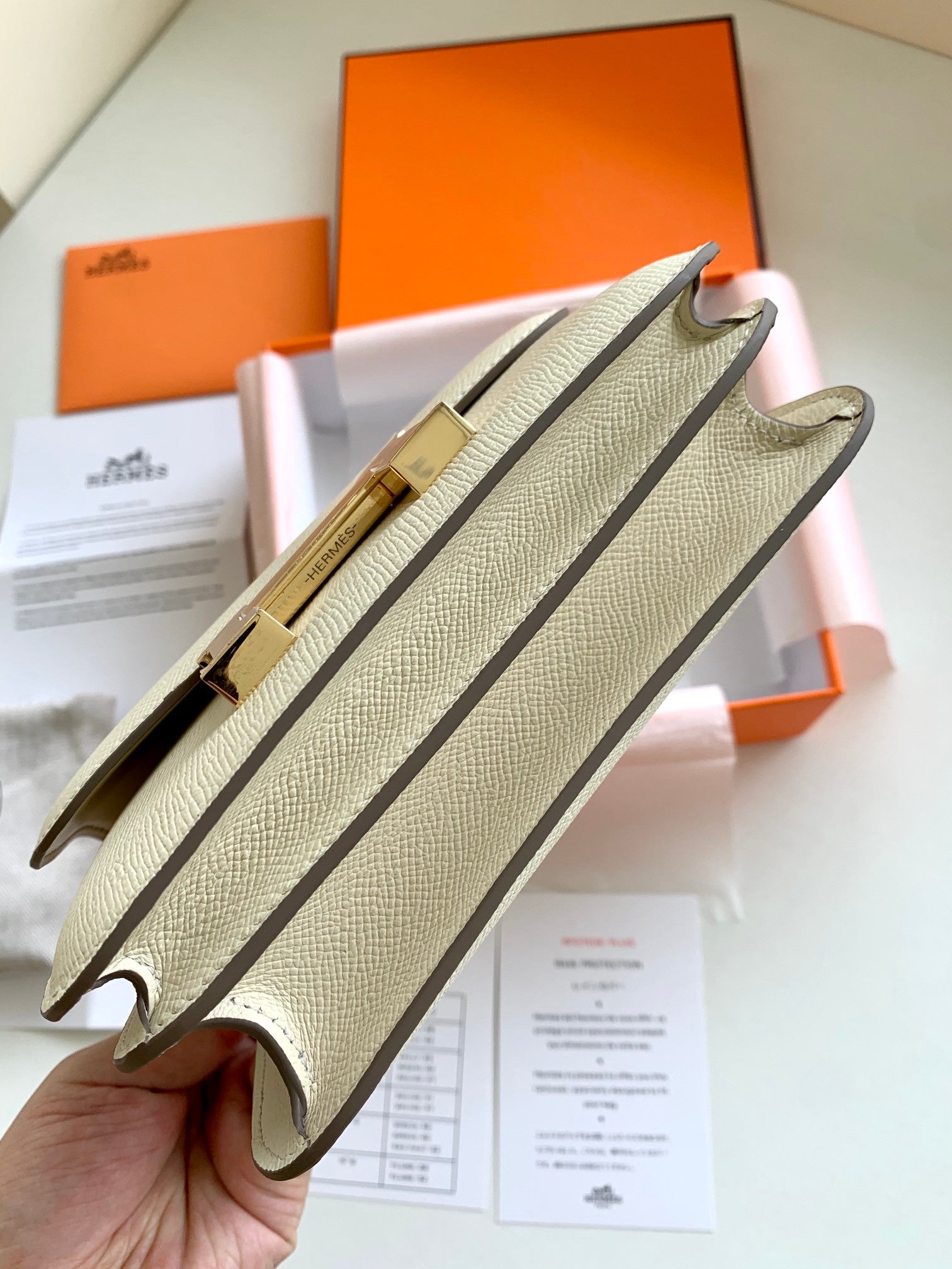 Hermes Constance bag ivory