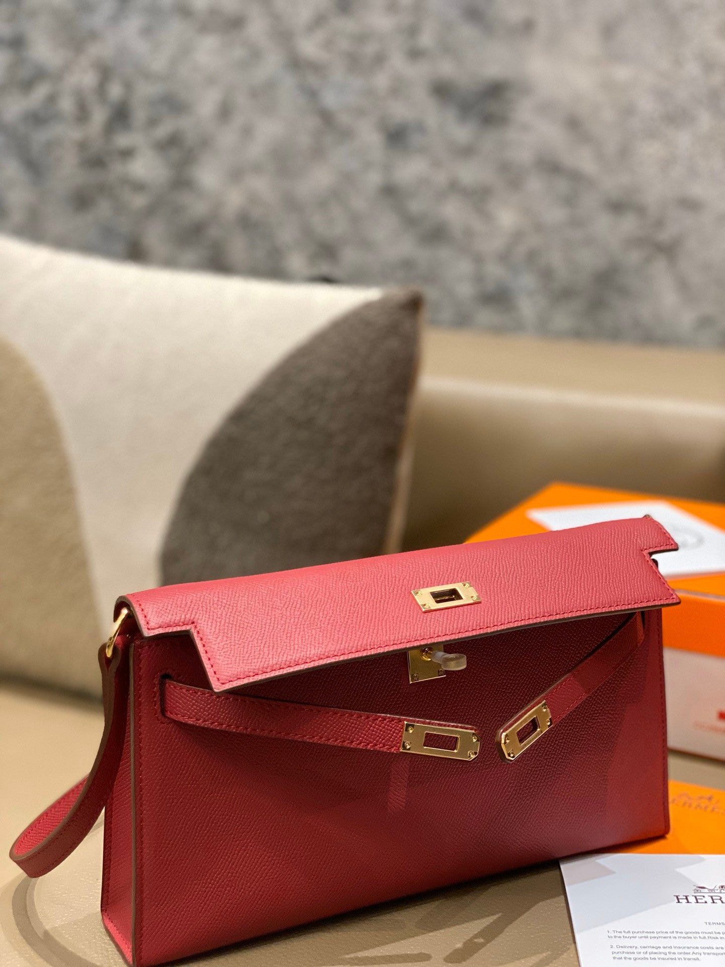 Hermes Elan Bag In Bordo