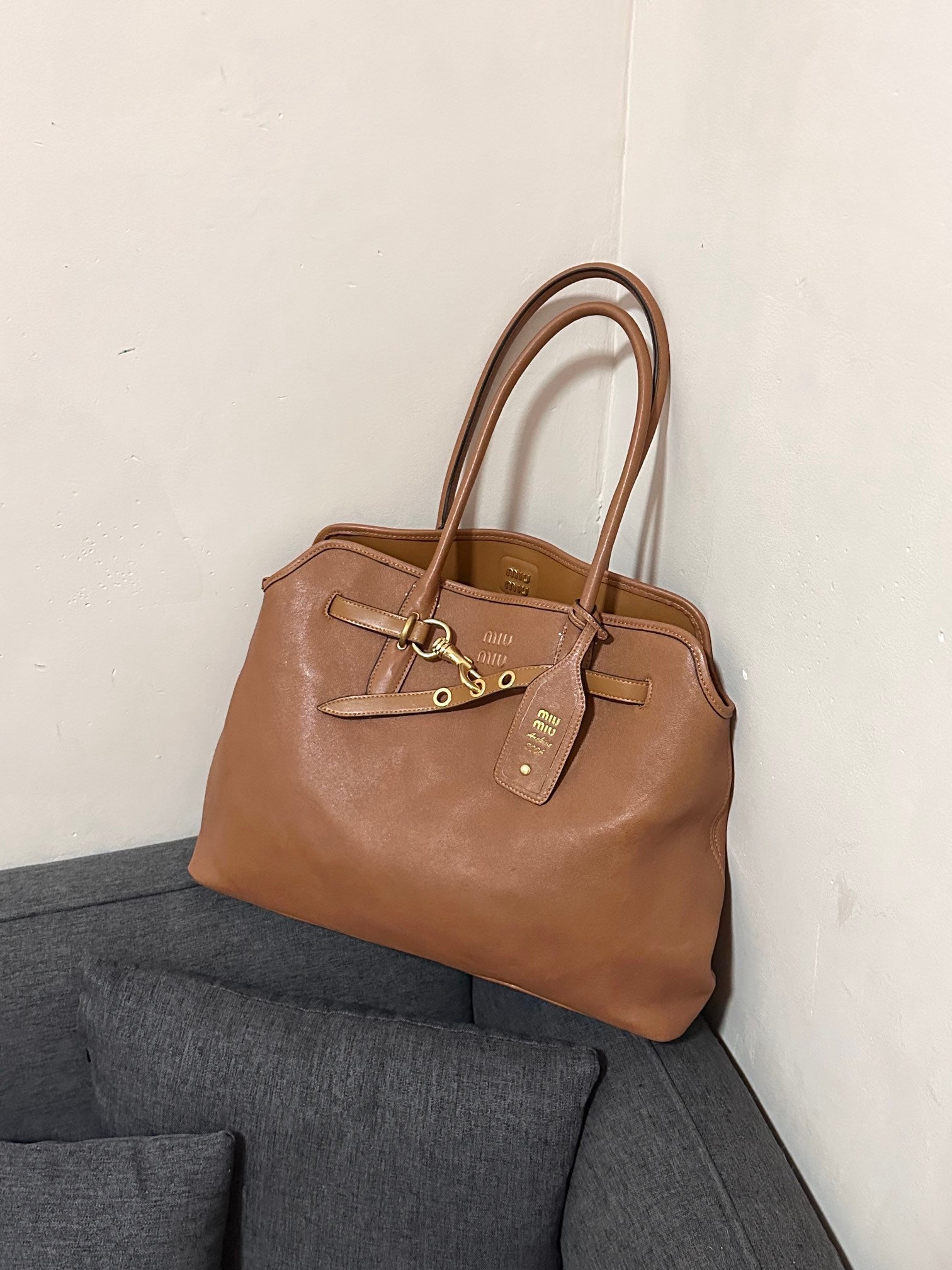 Miu Miu Aventure Nappa Leather Bag