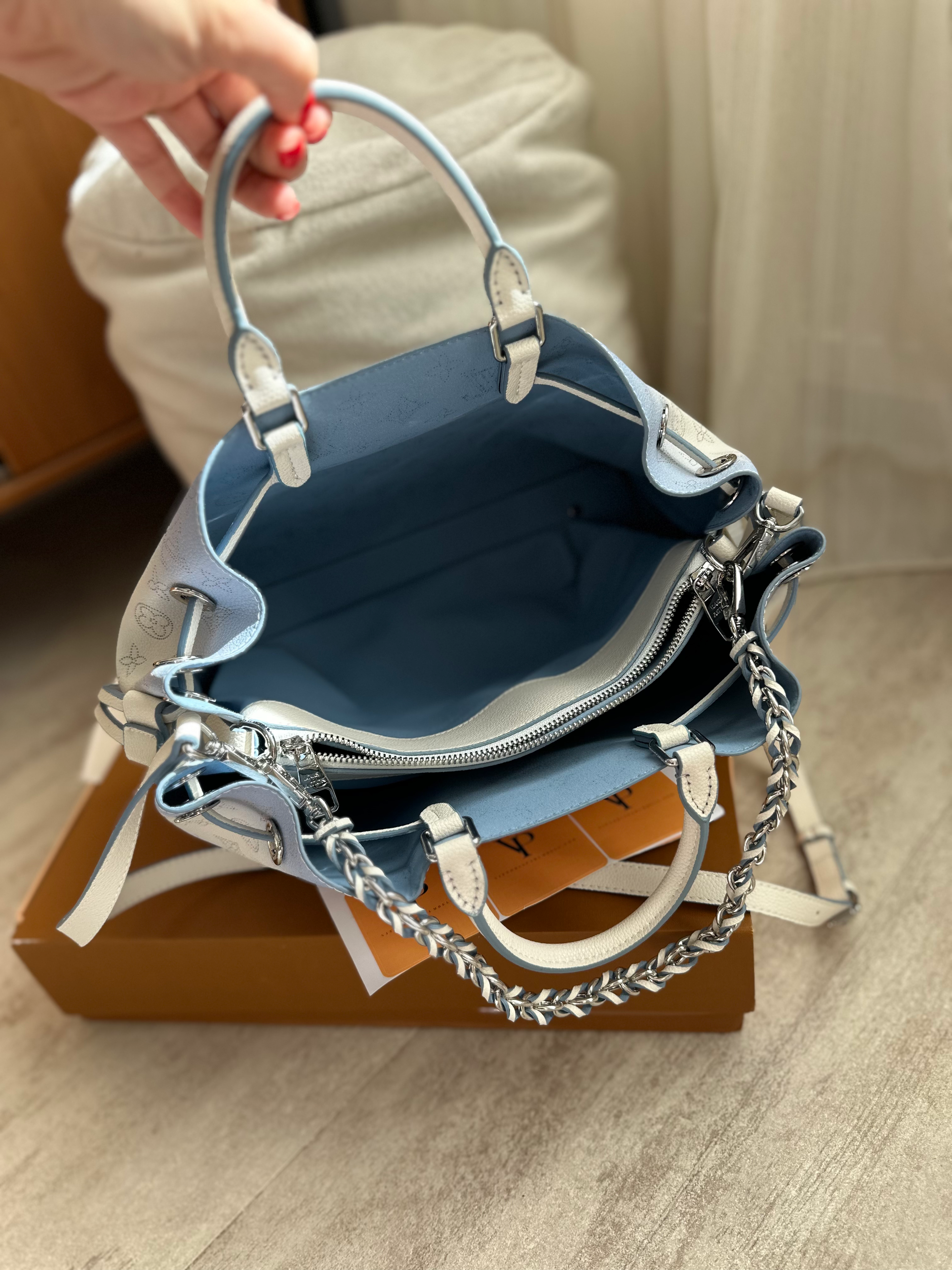 Louis Vuitton tote bag blue