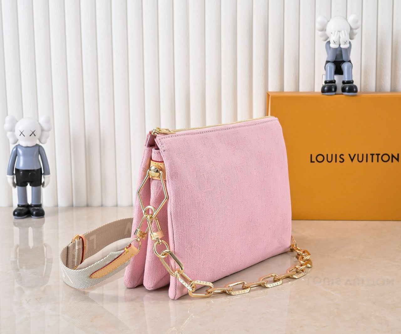 Louis Vuitton pink denim bag