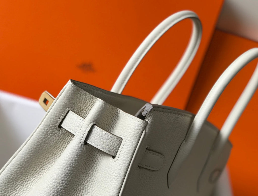 Geantă Hermes Birkin în alb