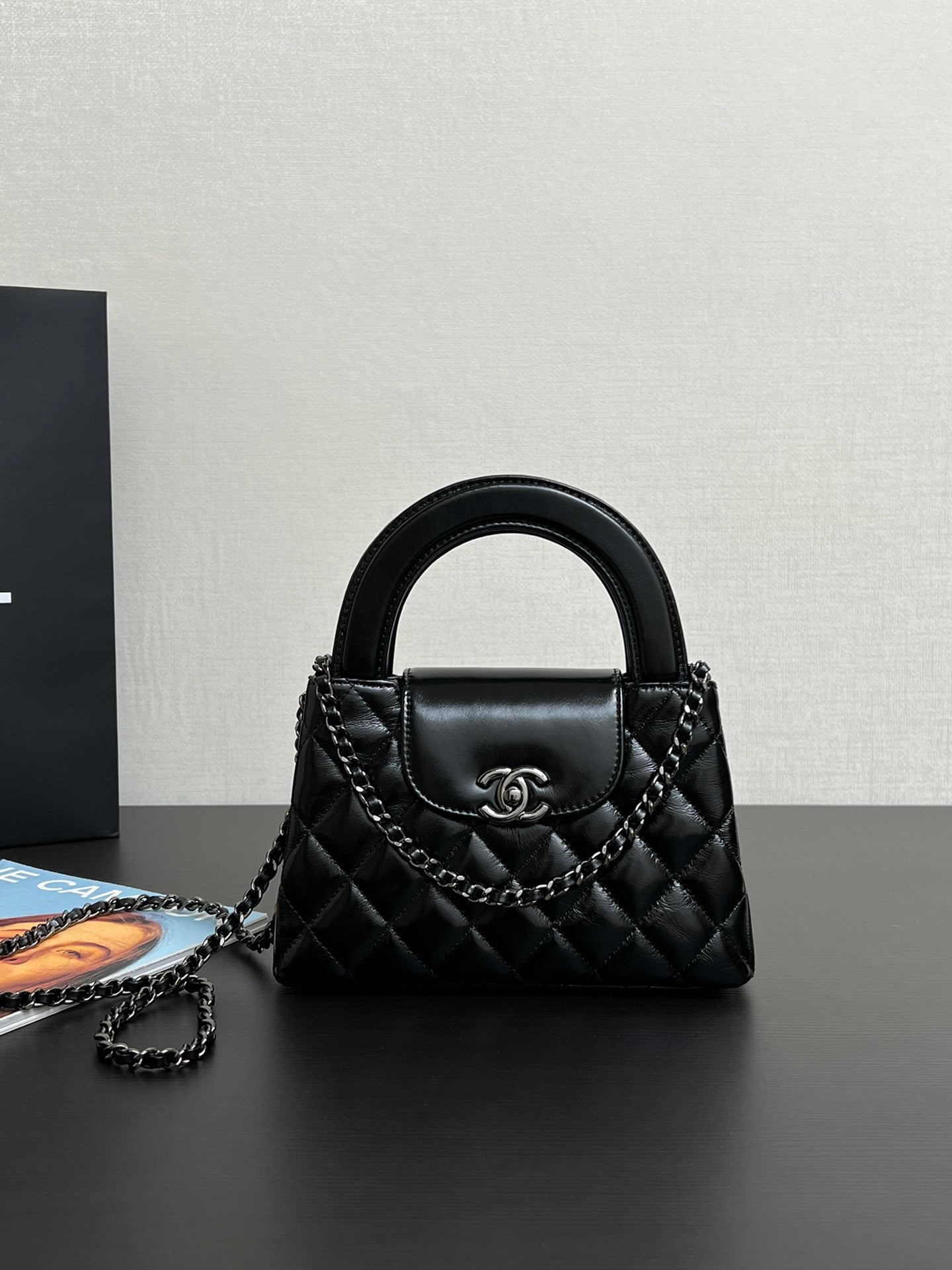 Chanel Kelly Shopping Bag Black Calfskin
