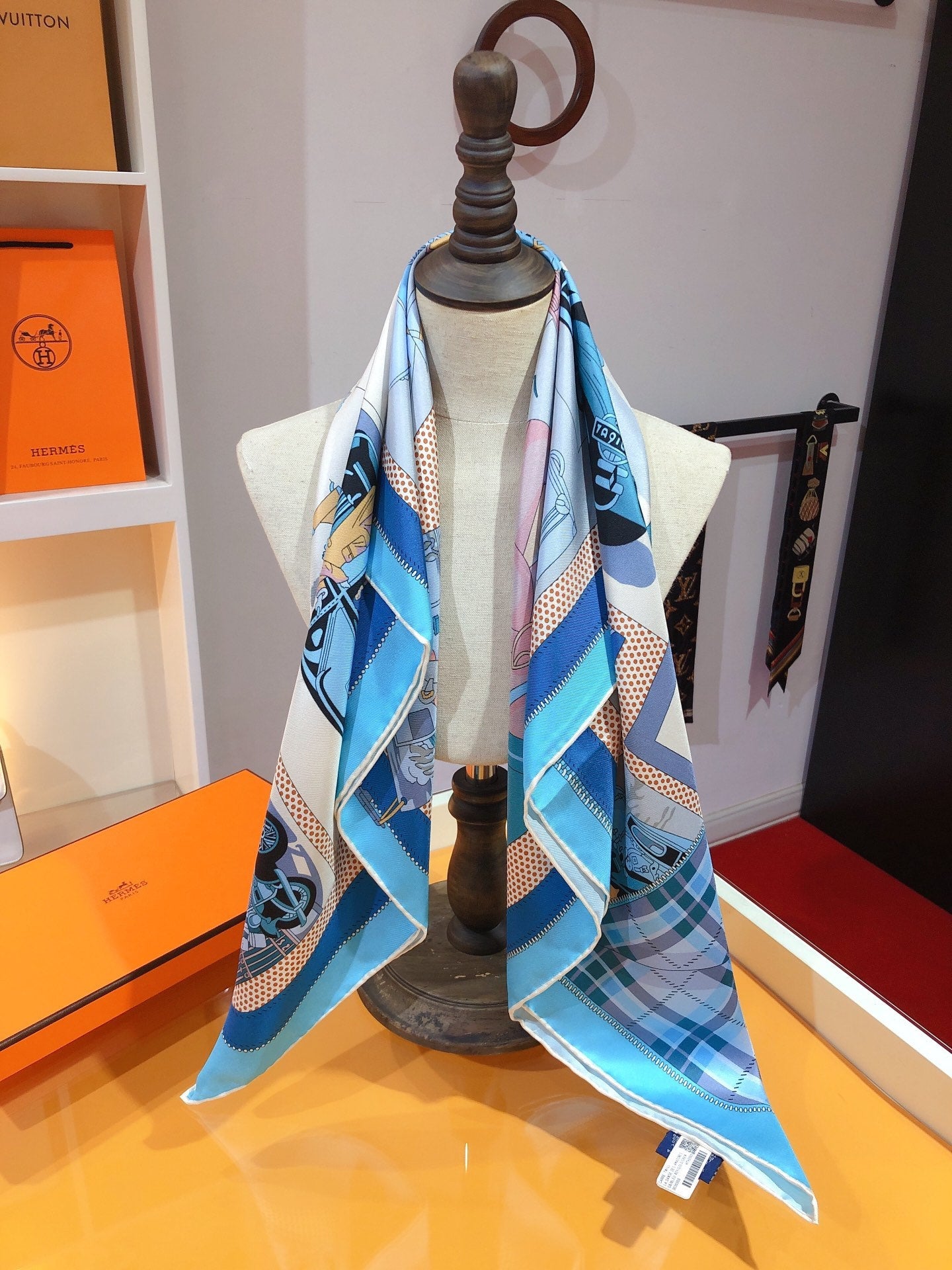 Hermes silk scarf