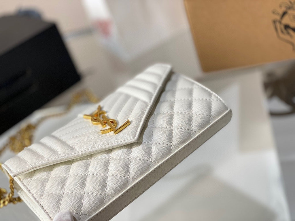 YSL Clutch Bag In Grain Leather