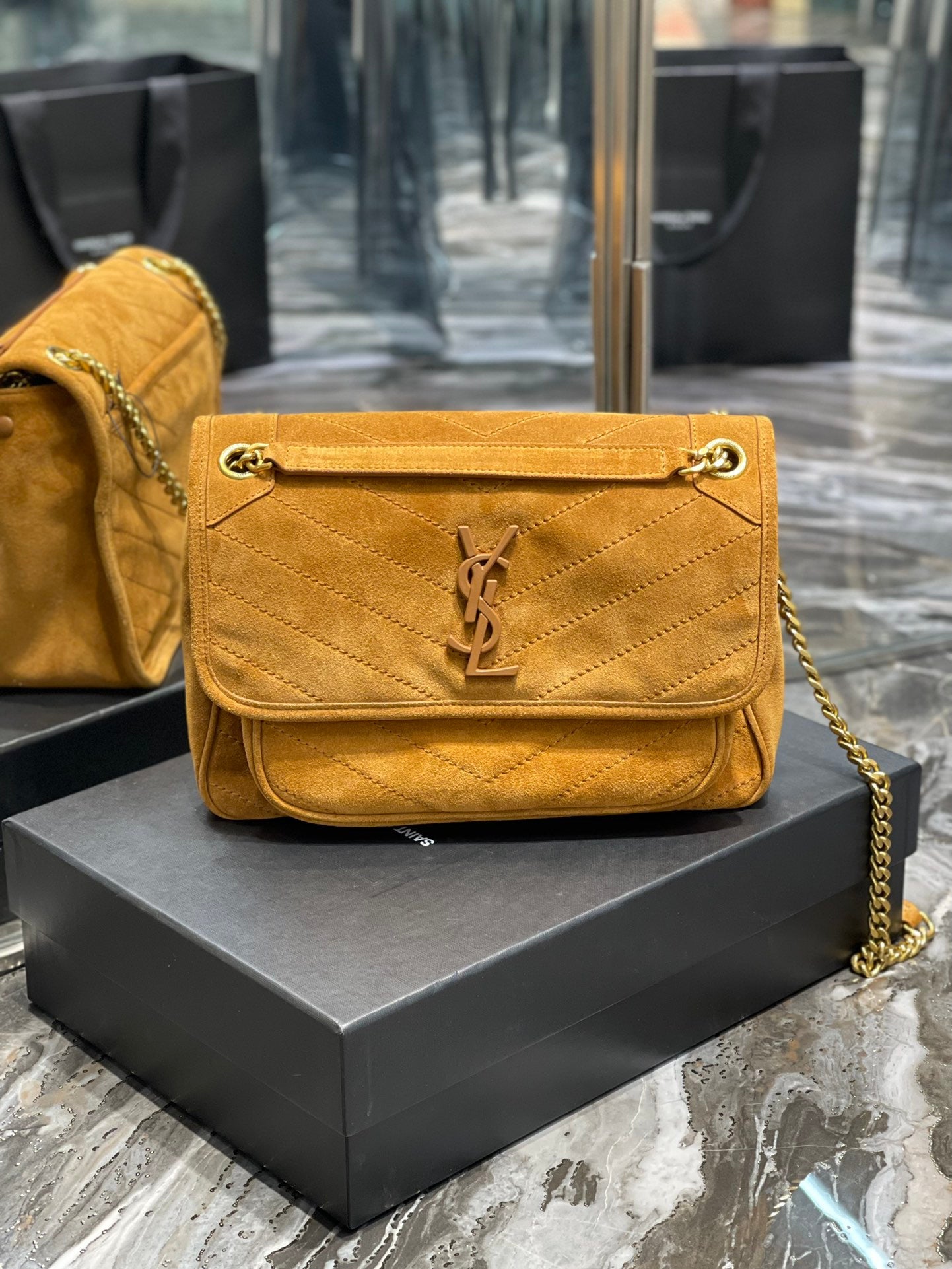 YSL Bag In suede