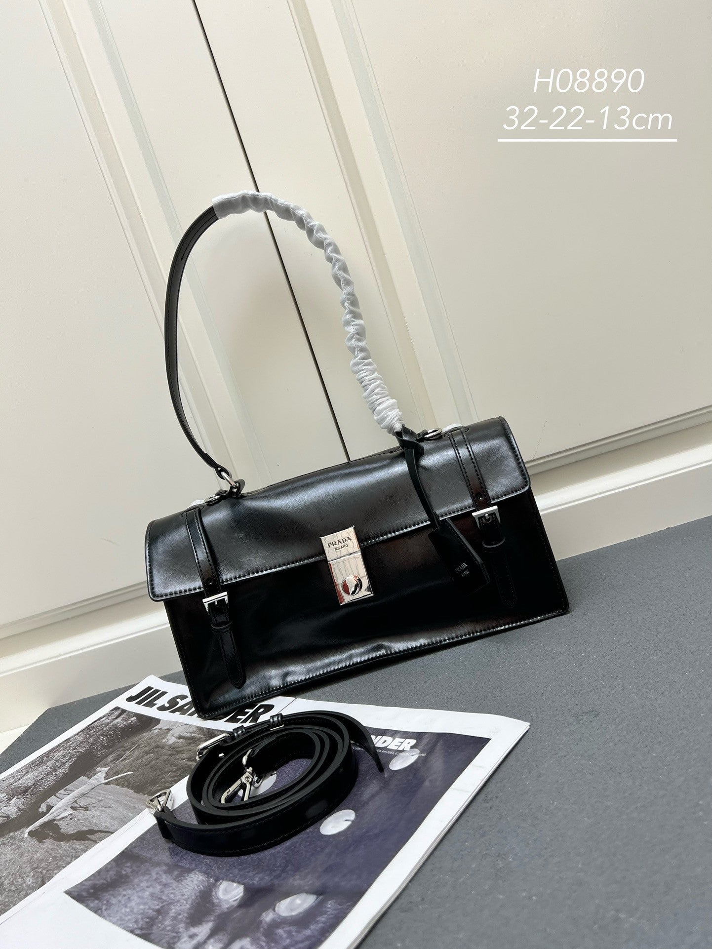 Prada bag black leather