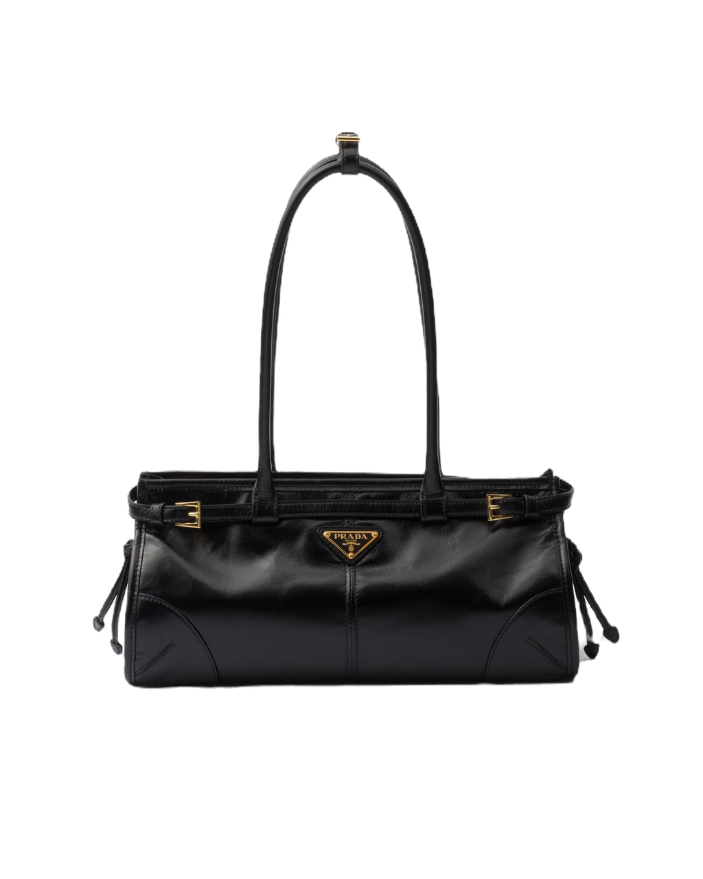 Prada Leather Handbag In Black