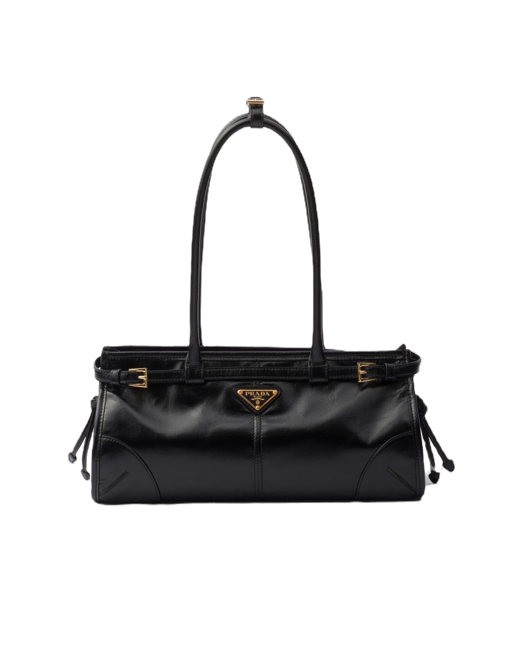 Prada Leather Handbag In Black