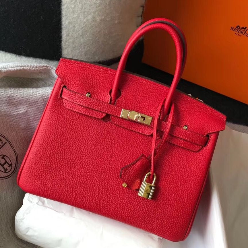 Hermes Birkin In Rouge Piment Clemence Leather GHW