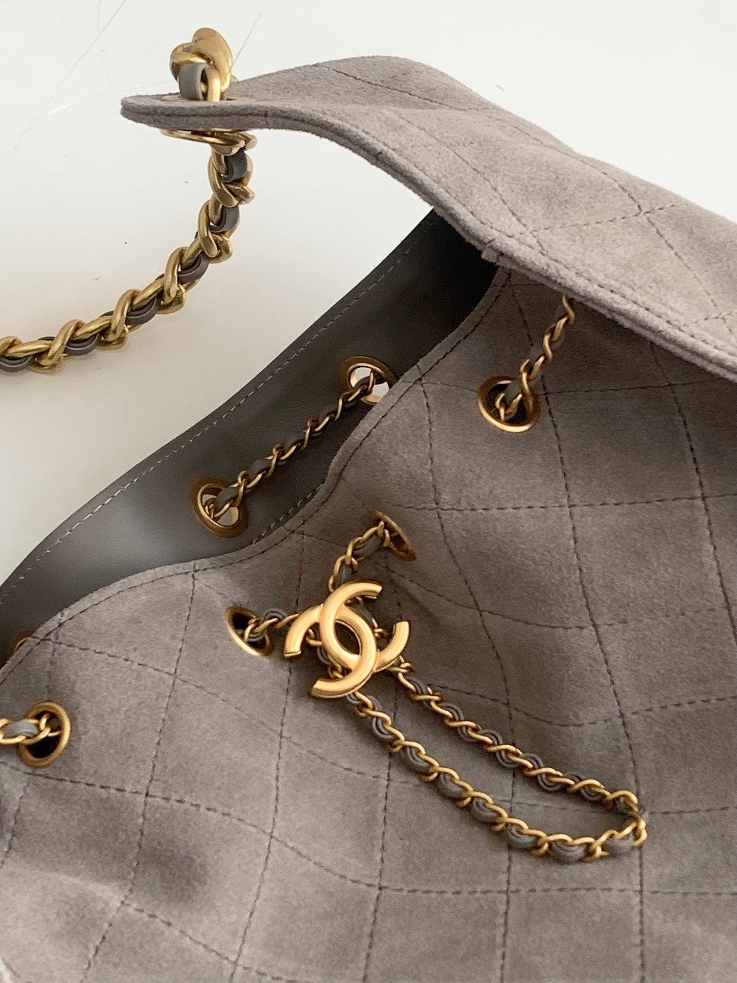 Chanel Suede Hobo Bag