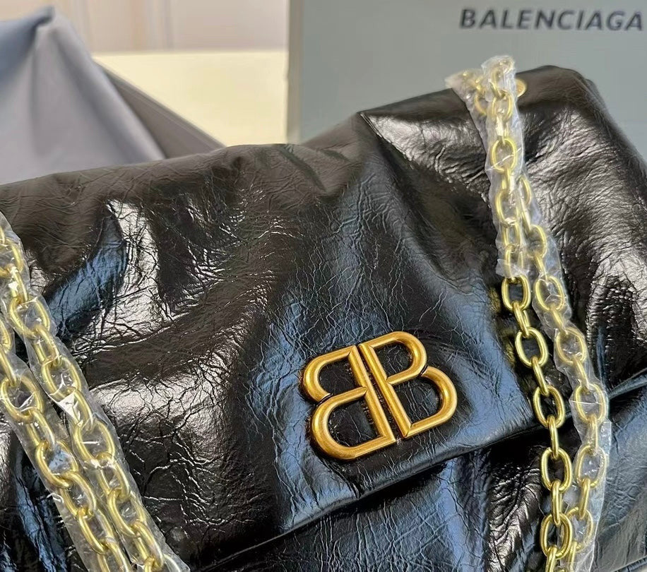 Balenciaga Monaco Chain Bag in Black