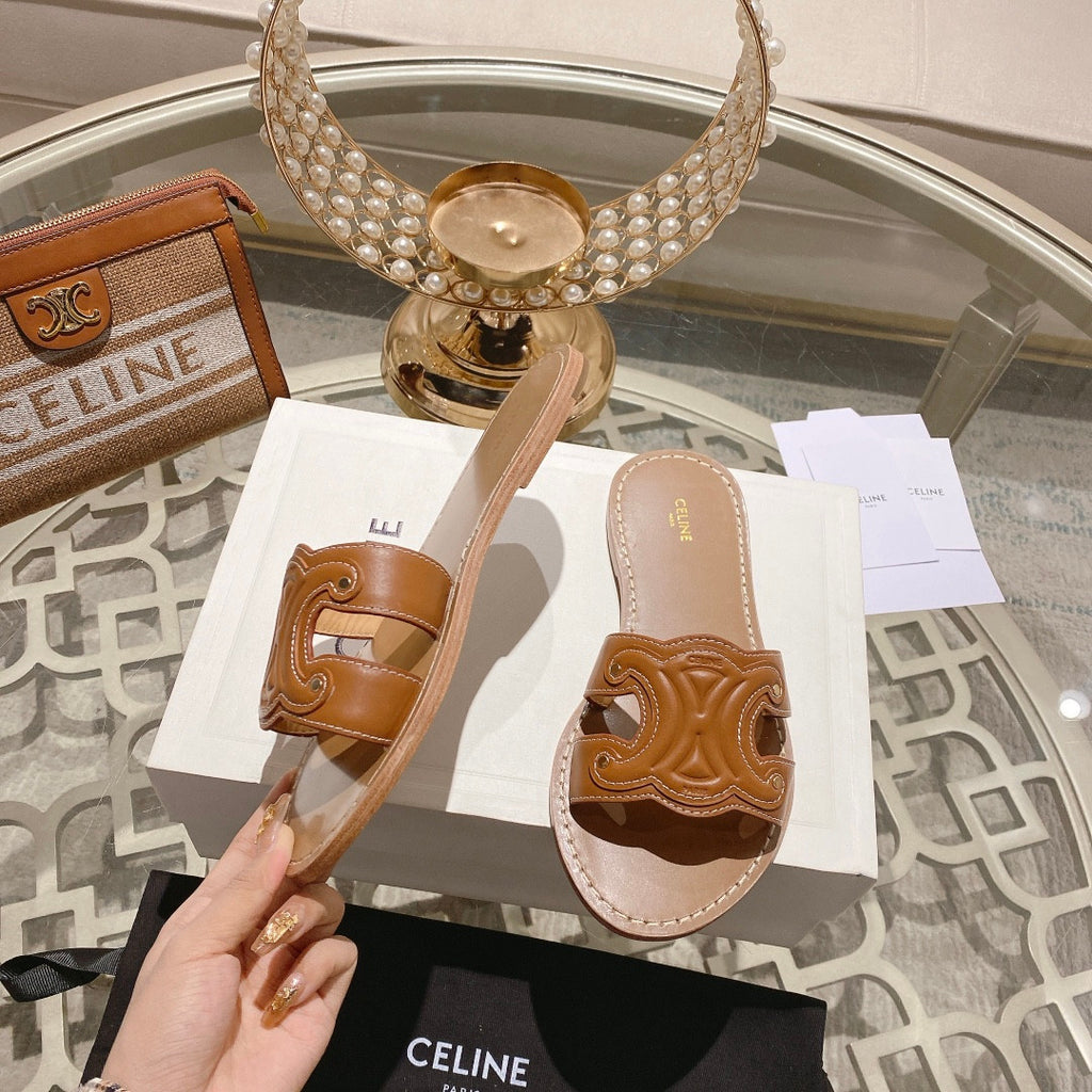 Papuci Celine maro