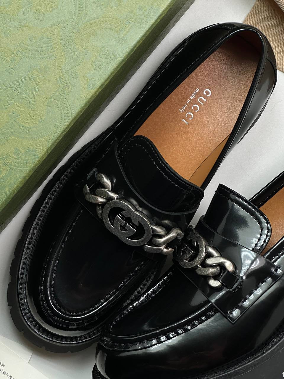 Mocasini din piele Gucci