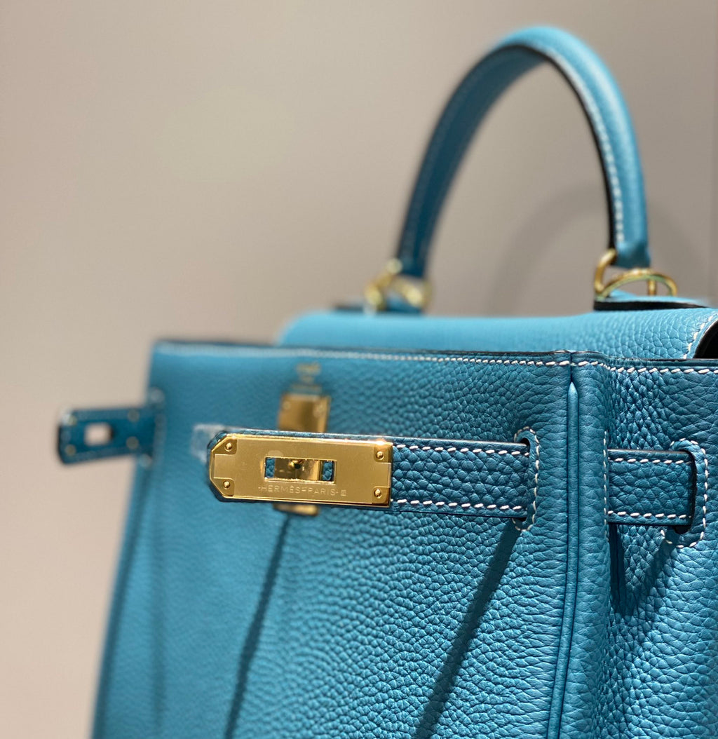 Hermes Kelly Denim Blue