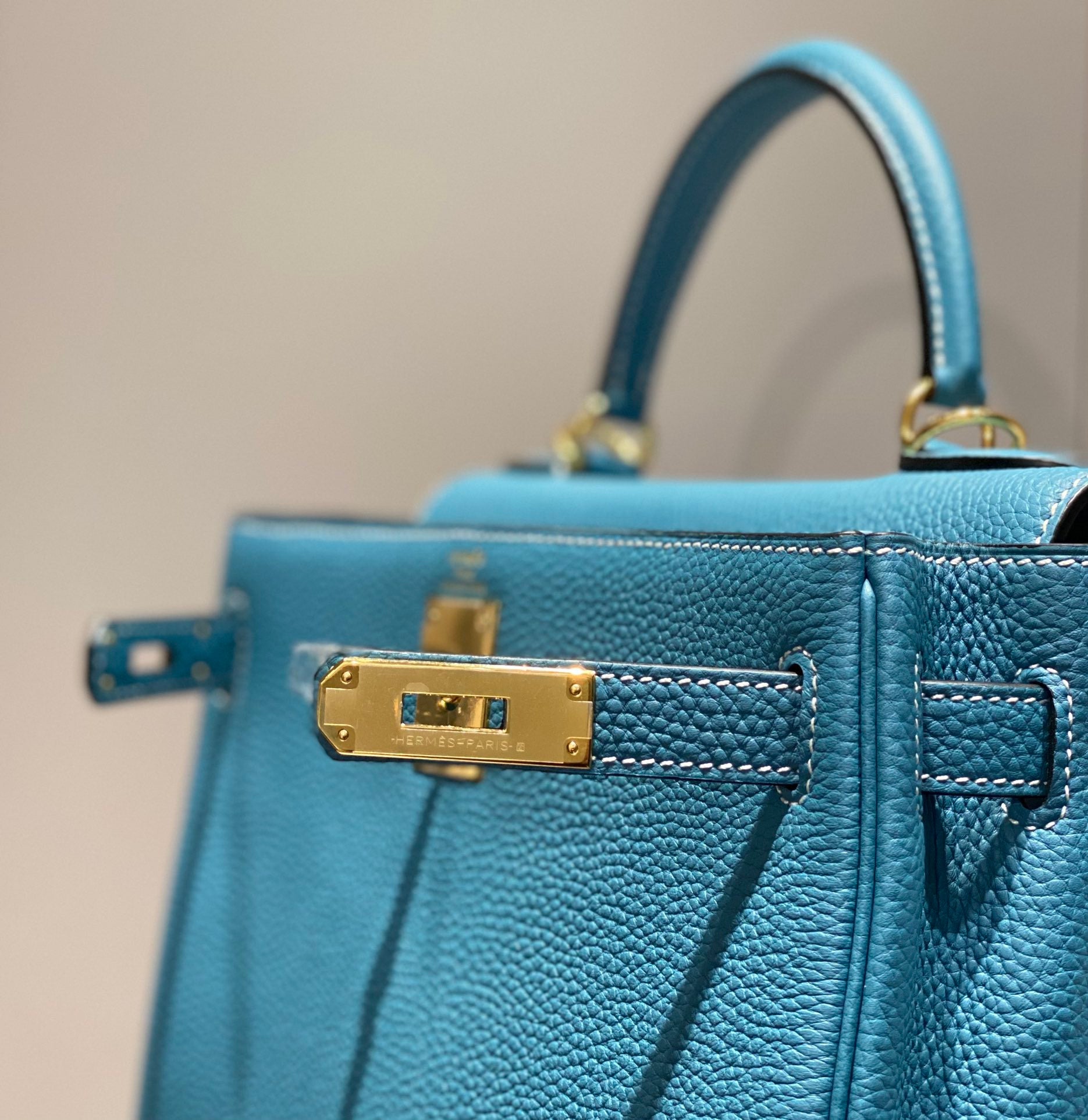 Hermes Kelly Denim Blue