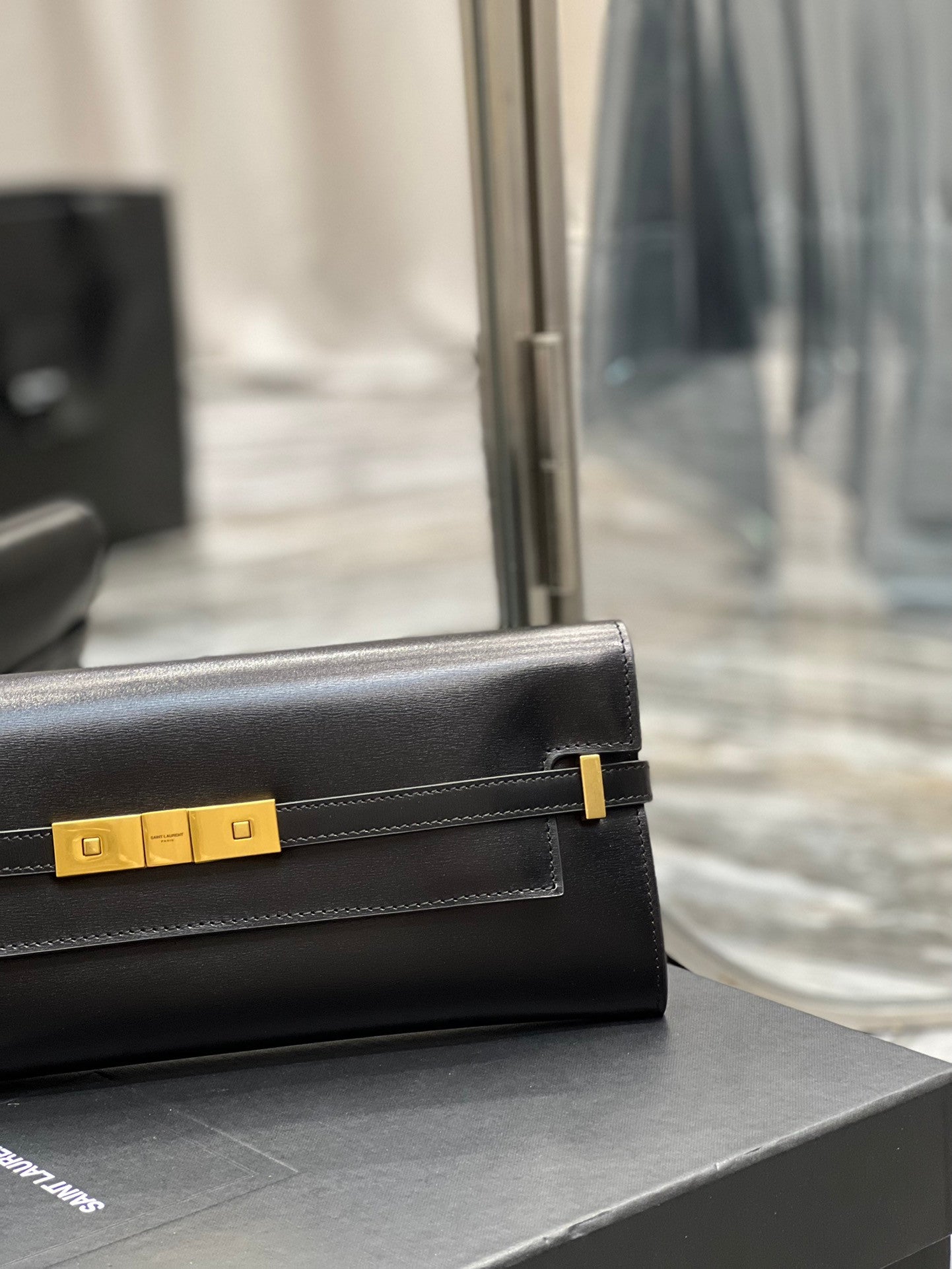YSL Clutch In Black