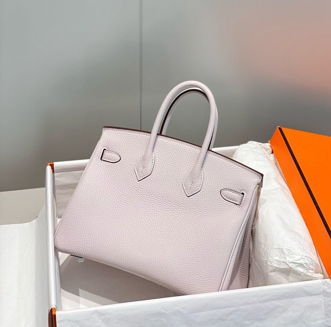 Hermes Birkin Bag In Mauve Pale Clemence Leather PHW