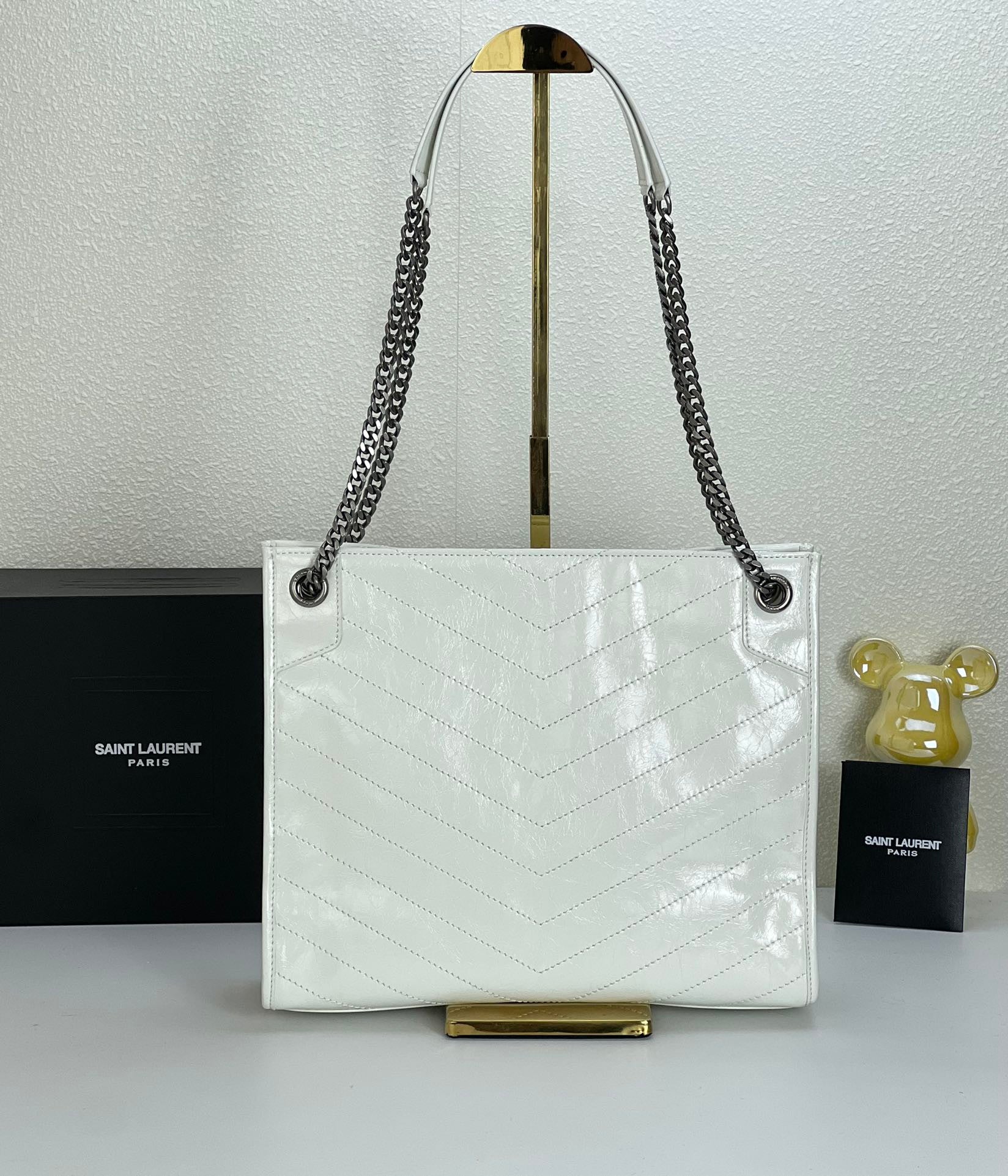 YSL Niki bag white